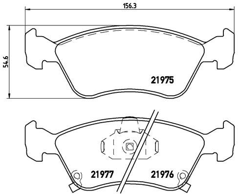 Zestaw klocków hamulcowych, hamulce tarczowe BREMBO P 83 041