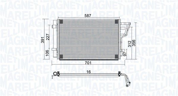 Skraplacz, klimatyzacja MAGNETI MARELLI 350203951000
