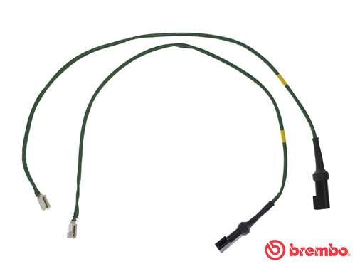 Styk ostrzegawczy, zużycie okładzin hamulcowych BREMBO A 00 504