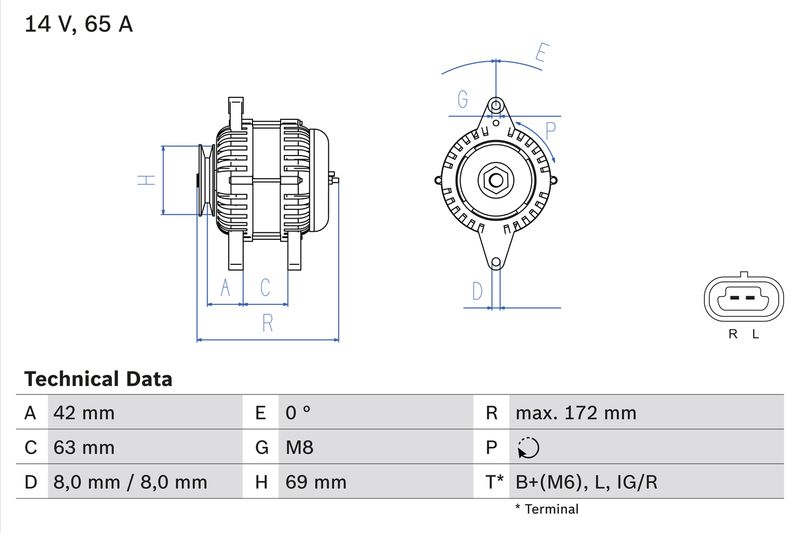 Alternator BOSCH 0 986 049 051