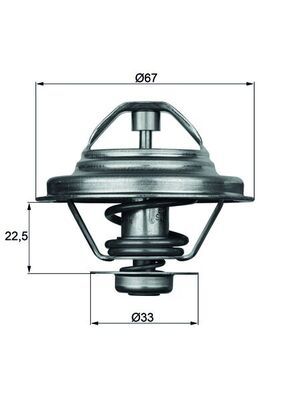 Termostat, płyn chłodzący MAHLE TX 24 87D