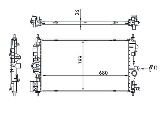 Chłodnica, układ chłodzenia silnika MAHLE CR1697000S