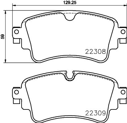 Zestaw klocków hamulcowych, hamulce tarczowe BREMBO P 85 154