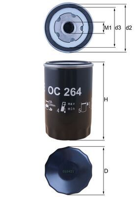 Filtr oleju MAHLE OC264