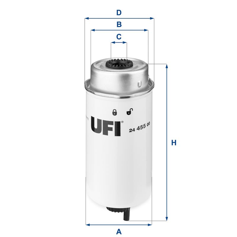 Filtr paliwa UFI 24.455.00