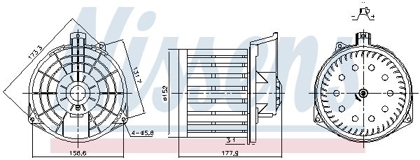 Wentylator wewnętrzny NISSENS 87549