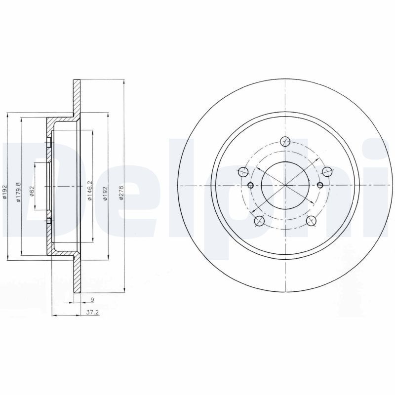 Tarcza hamulcowa DELPHI BG4222