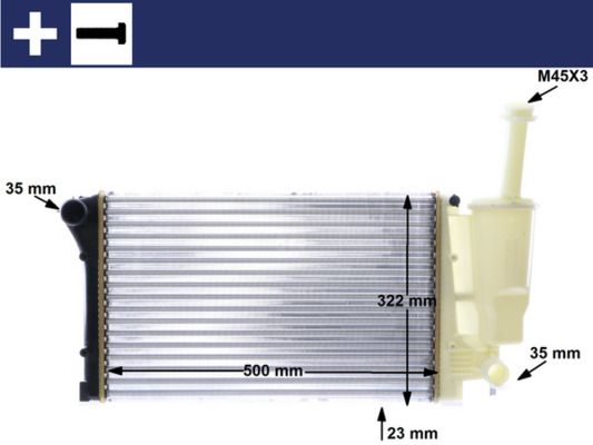 Chłodnica, układ chłodzenia silnika MAHLE CR1451000S