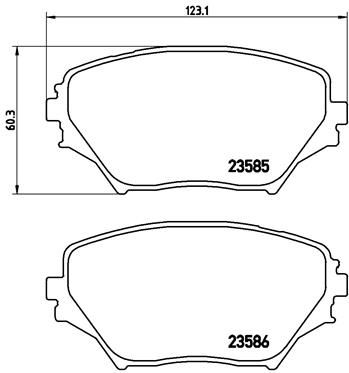 Zestaw klocków hamulcowych, hamulce tarczowe BREMBO P 83 055