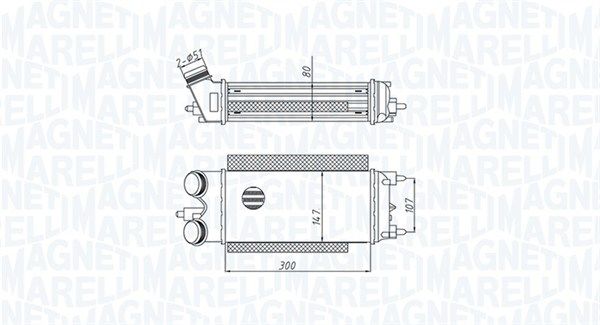 Chłodnica powietrza doładowującego MAGNETI MARELLI 351319205290