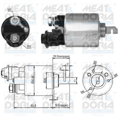 Włącznik elektromagnetyczny, rozrusznik MEAT & DORIA 46140