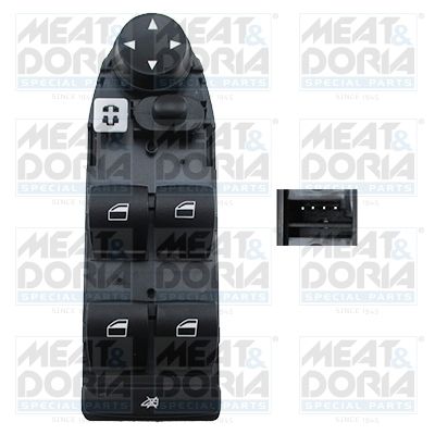 Przełącznik, podnośnik szyby MEAT & DORIA 26408