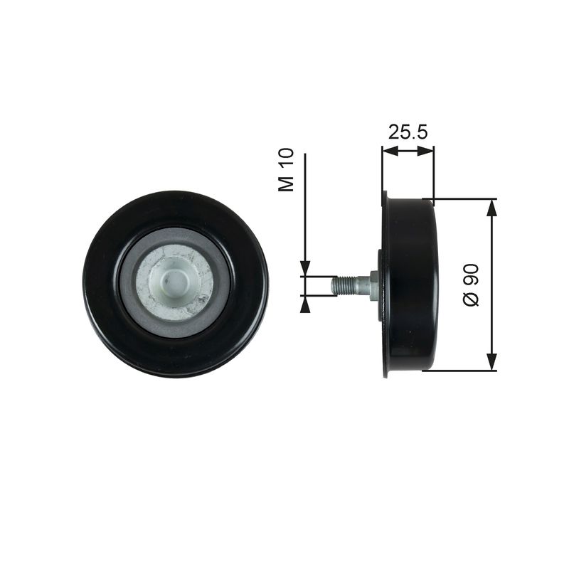 Rolka napinacza, pasek klinowy wielorowkowy GATES T39362