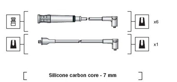 Zestaw przewodów zapłonowych MAGNETI MARELLI 941318111044