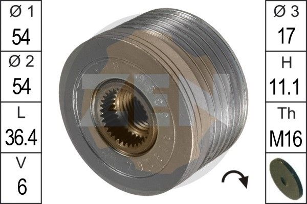 Alternator - sprzęgło jednokierunkowe ERA ZN5396