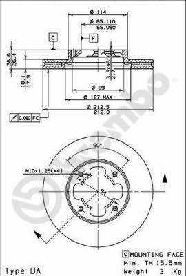 Tarcza hamulcowa BREMBO 09.5867.10