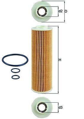 Filtr oleju MAHLE OX183/5D