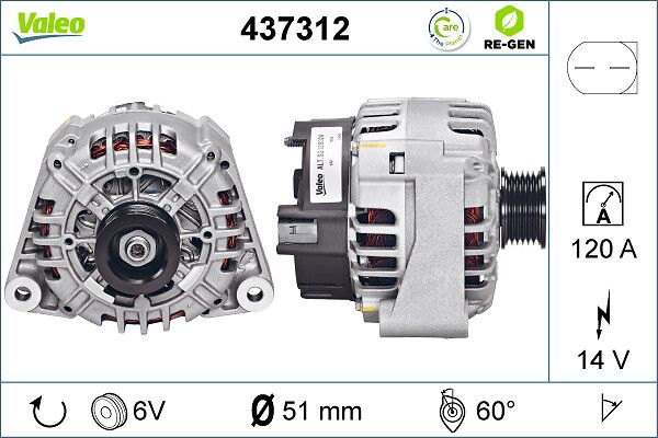 Alternator VALEO 437312