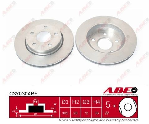 Tarcza hamulcowa ABE C3Y030ABE