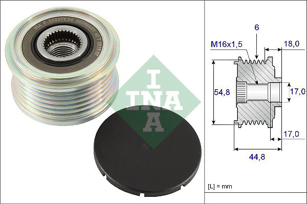Alternator - sprzęgło jednokierunkowe INA 535 0114 10