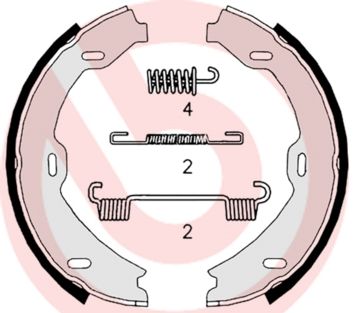 Zestaw szczęk hamulcowych, hamulec postojowy BREMBO S 50 518