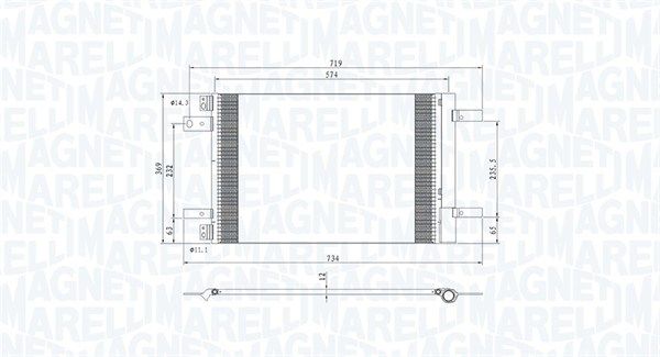 Skraplacz, klimatyzacja MAGNETI MARELLI 350203766000