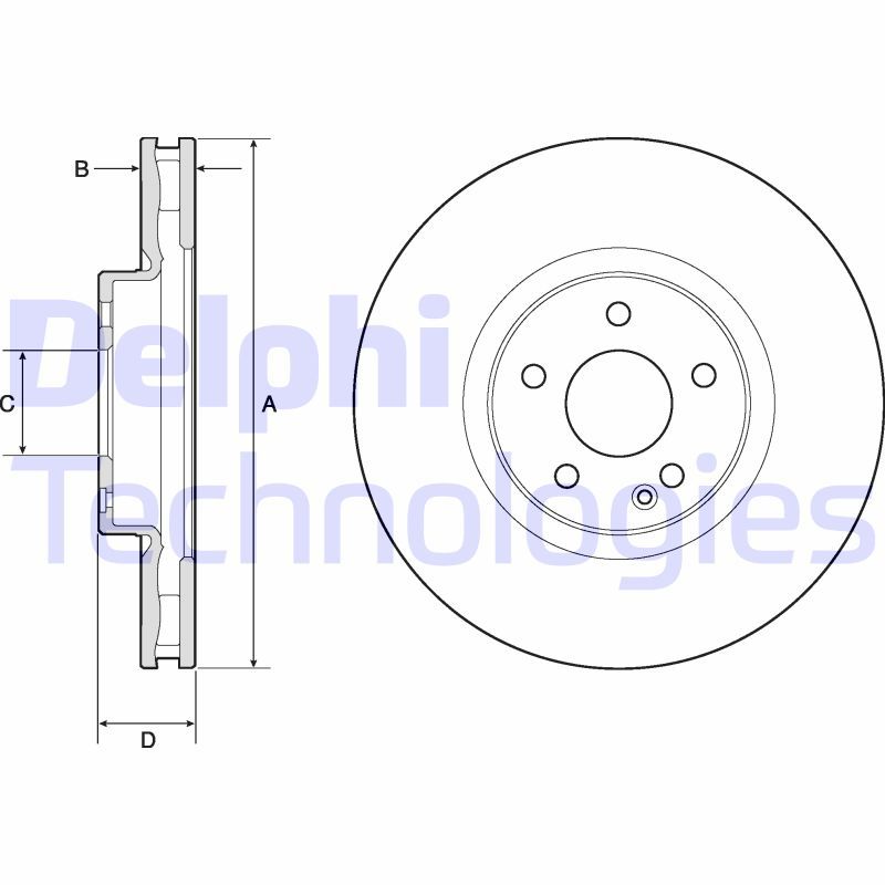 Tarcza hamulcowa DELPHI BG9174C