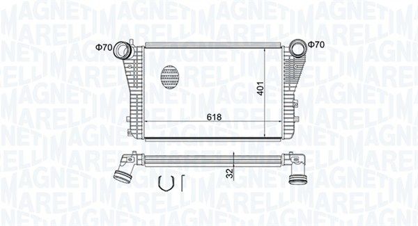 Chłodnica powietrza doładowującego MAGNETI MARELLI 351319204030