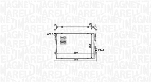Chłodnica, układ chłodzenia silnika MAGNETI MARELLI 350213156200