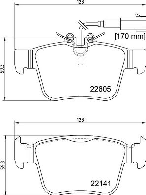 Zestaw klocków hamulcowych, hamulce tarczowe BREMBO P 23 180