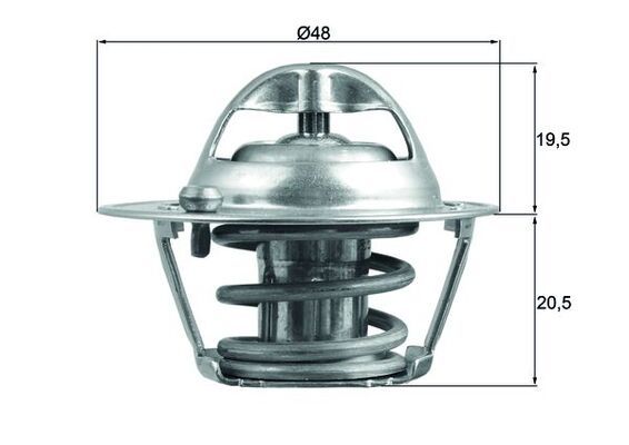 Termostat, płyn chłodzący MAHLE TX20482D