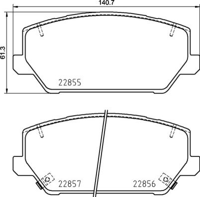 Zestaw klocków hamulcowych, hamulce tarczowe BREMBO P 30 102