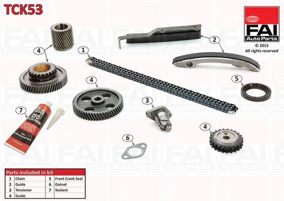 Zestaw łańcucha rozrządu FAI AutoParts tck53