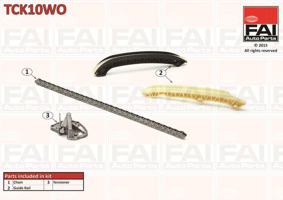 Zestaw łańcucha rozrządu FAI AutoParts tck10wo