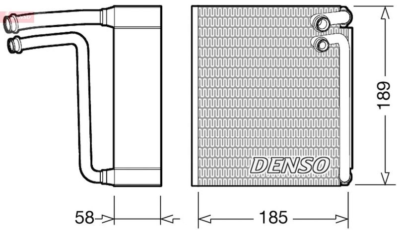 Parownik, instalacja klimatyzacji DENSO DEV09025