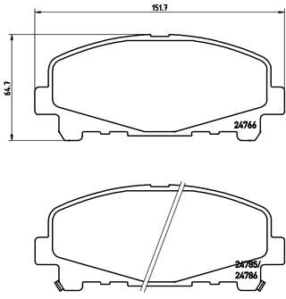 Zestaw klocków hamulcowych, hamulce tarczowe BREMBO P 28 043