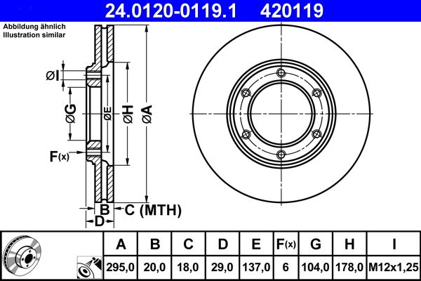 Tarcza hamulcowa ATE 24.0120-0119.1
