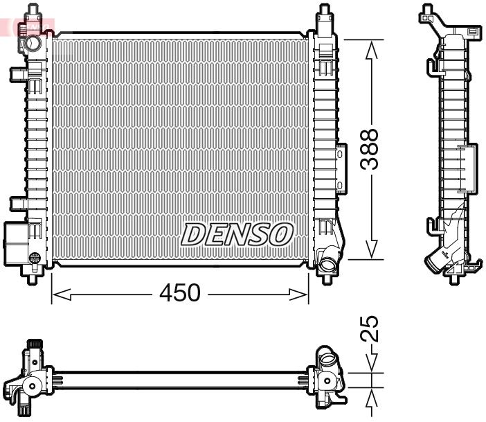 Chłodnica, układ chłodzenia silnika DENSO DRM46061