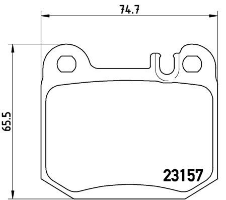 Zestaw klocków hamulcowych, hamulce tarczowe BREMBO P 50 043