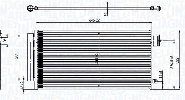 Skraplacz, klimatyzacja MAGNETI MARELLI 350203791000