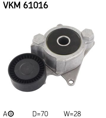 Rolka napinacza, pasek klinowy wielorowkowy SKF VKM 61016