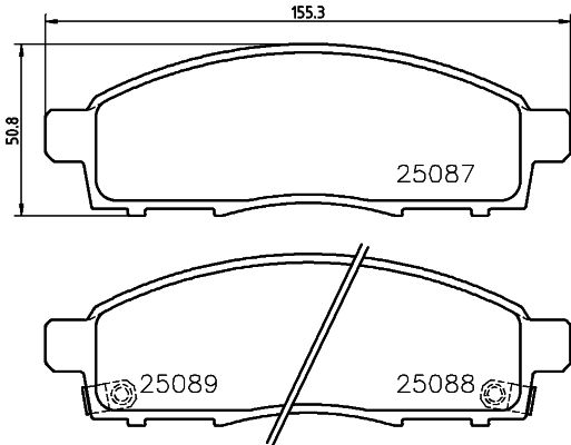 Zestaw klocków hamulcowych, hamulce tarczowe BREMBO P 54 055