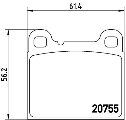 Zestaw klocków hamulcowych, hamulce tarczowe BREMBO P 86 002