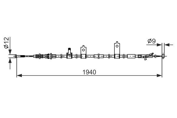 Cięgło, hamulec postojowy BOSCH 1987482852