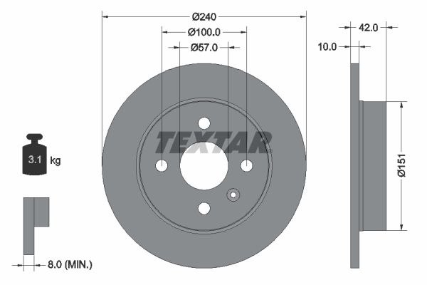 Tarcza hamulcowa TEXTAR 92092003