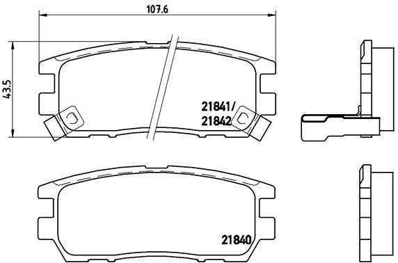 Zestaw klocków hamulcowych, hamulce tarczowe BREMBO P 54 018