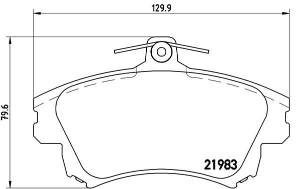 Zestaw klocków hamulcowych, hamulce tarczowe BREMBO P 54 036