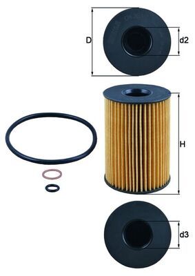 Filtr oleju MAHLE OX353/7D