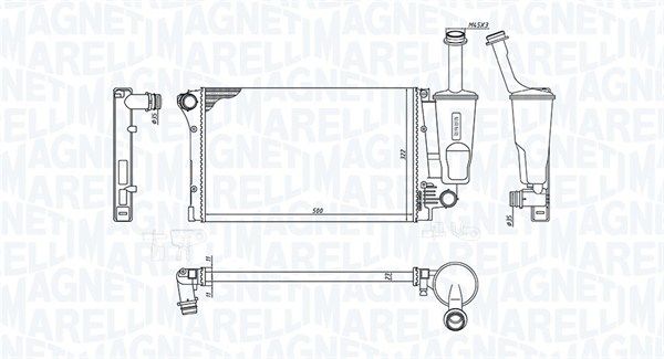 Chłodnica, układ chłodzenia silnika MAGNETI MARELLI 350213381000