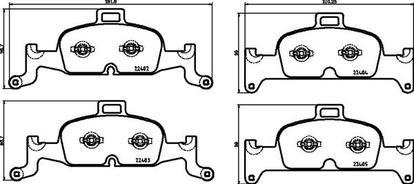 Zestaw klocków hamulcowych, hamulce tarczowe BREMBO P 85 164